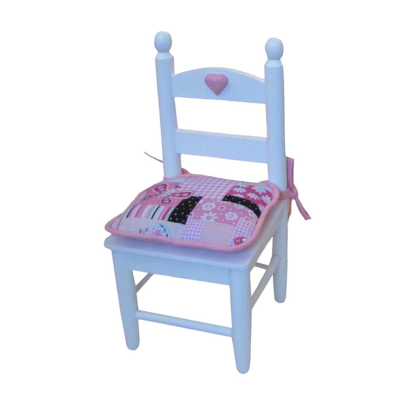 Pink Butterfly Print Doll Chair Cushion for 18-inch dolls