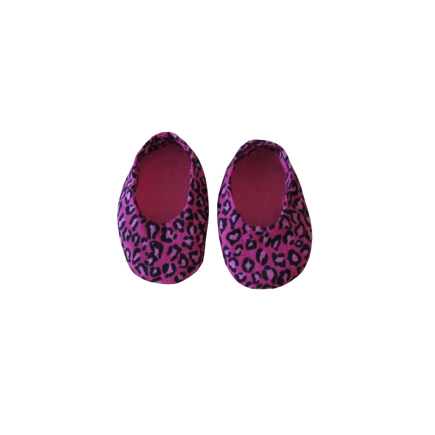 Pink Cheetah Doll Slippers