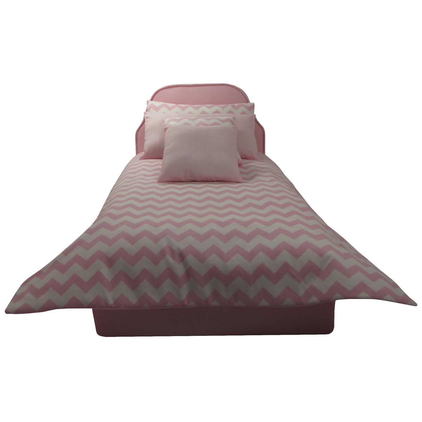 Pink Chevron Doll Comforter for 18-inch dolls Second view