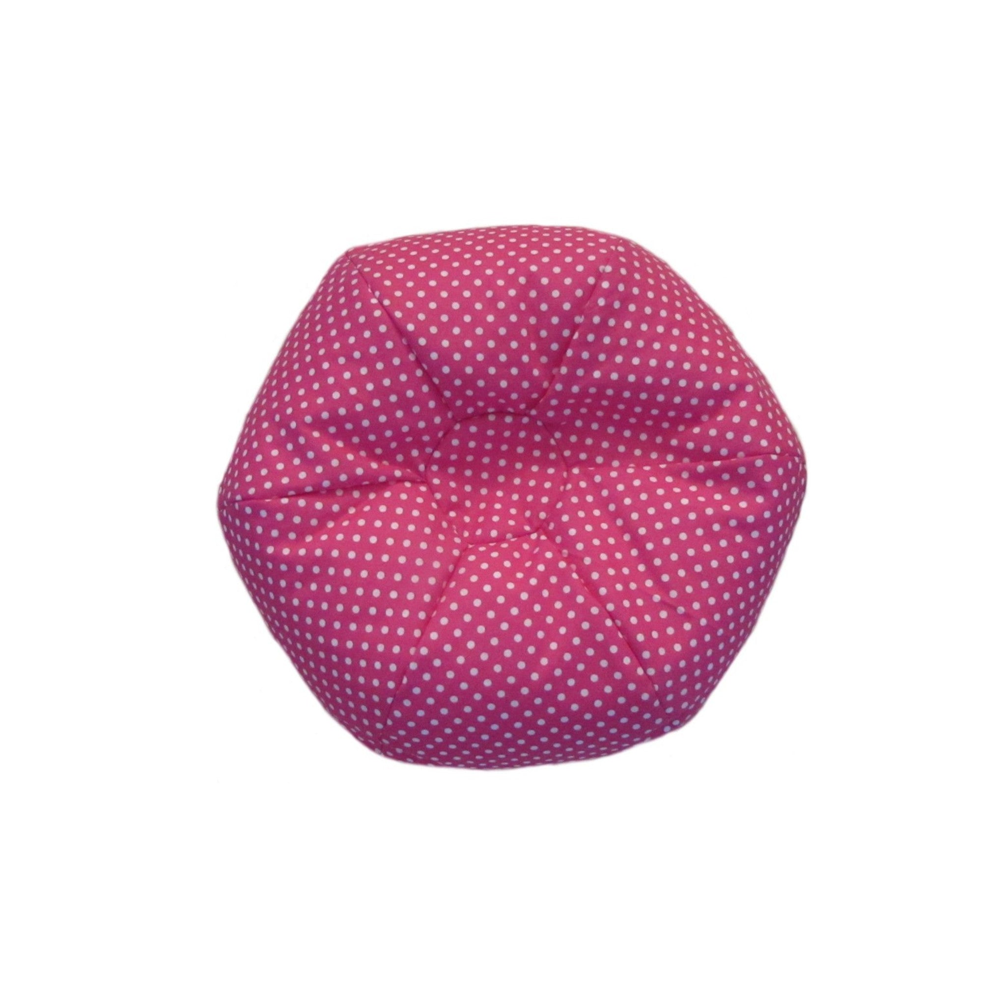 Pink polka dot bean bag chair hot sale