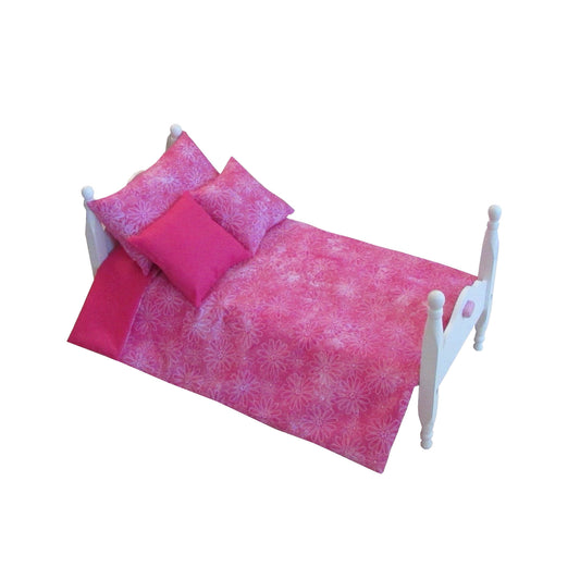 Pink Floral Doll Comforter fSet for 18-inch dolls Second view