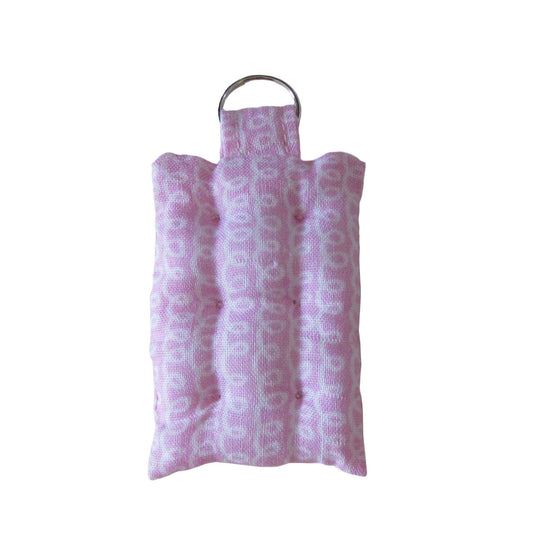 Pink Loosely Spiral Print Mattress Key Chain