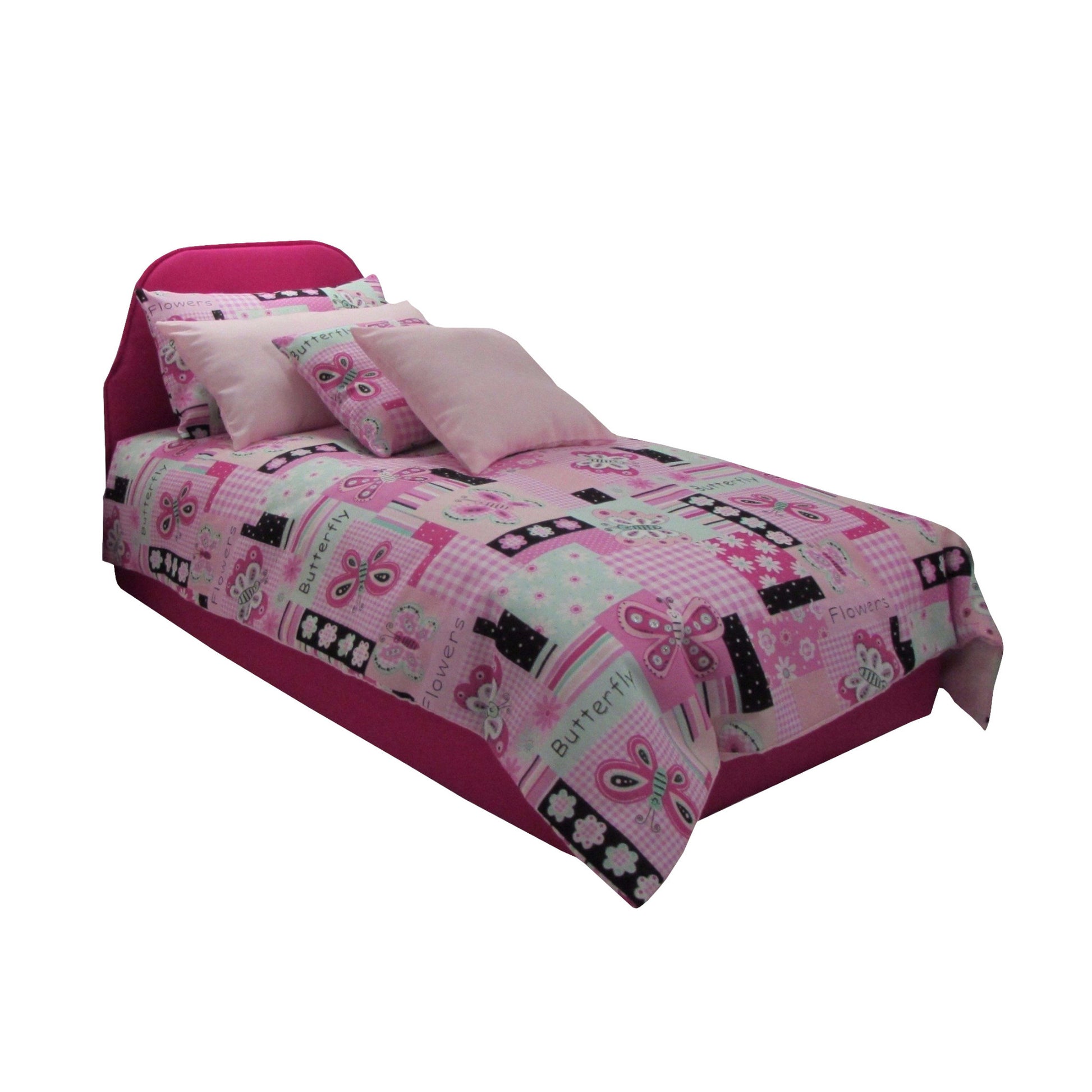 Pink Patchwork Doll Bedding for 18-inch dolls
