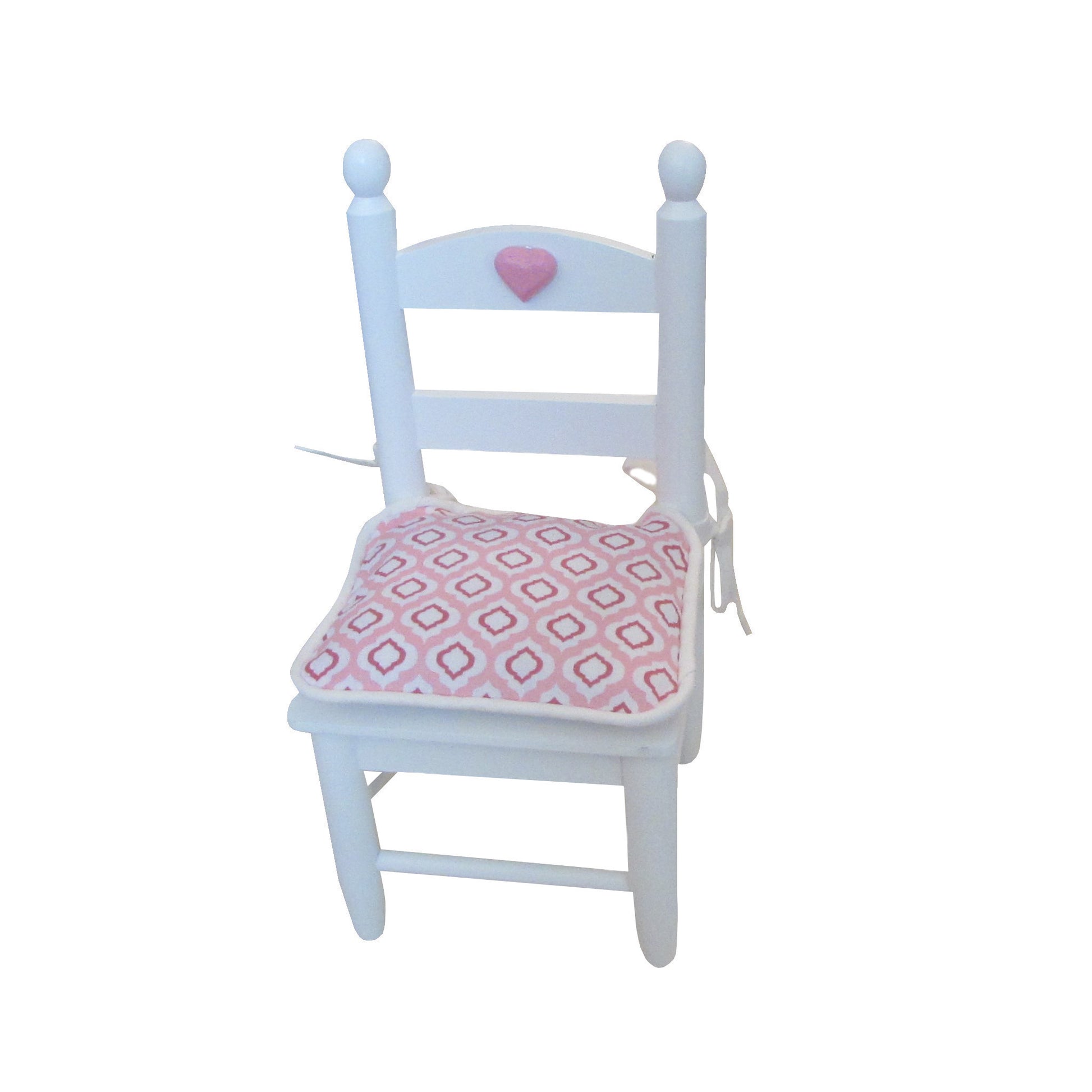 Pink Print Doll Chair Cushion for 18-inch dolls