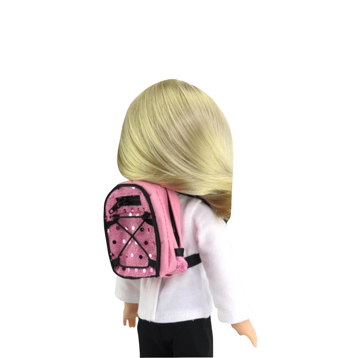 Pink Sequin Backpack for 14 1/2-inch Dolls