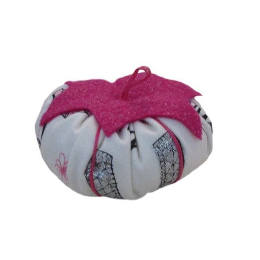 Pink Top Paris Print Tomato Pincushion