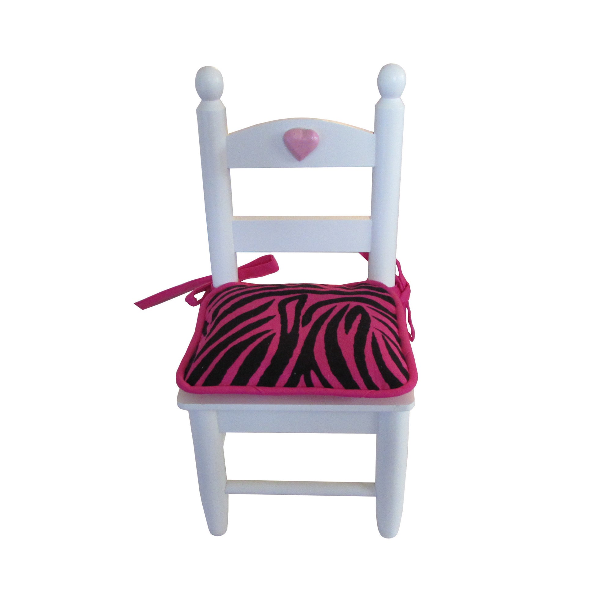 Pink Zebra Print Doll Chair Cushion for 18-inch dolls