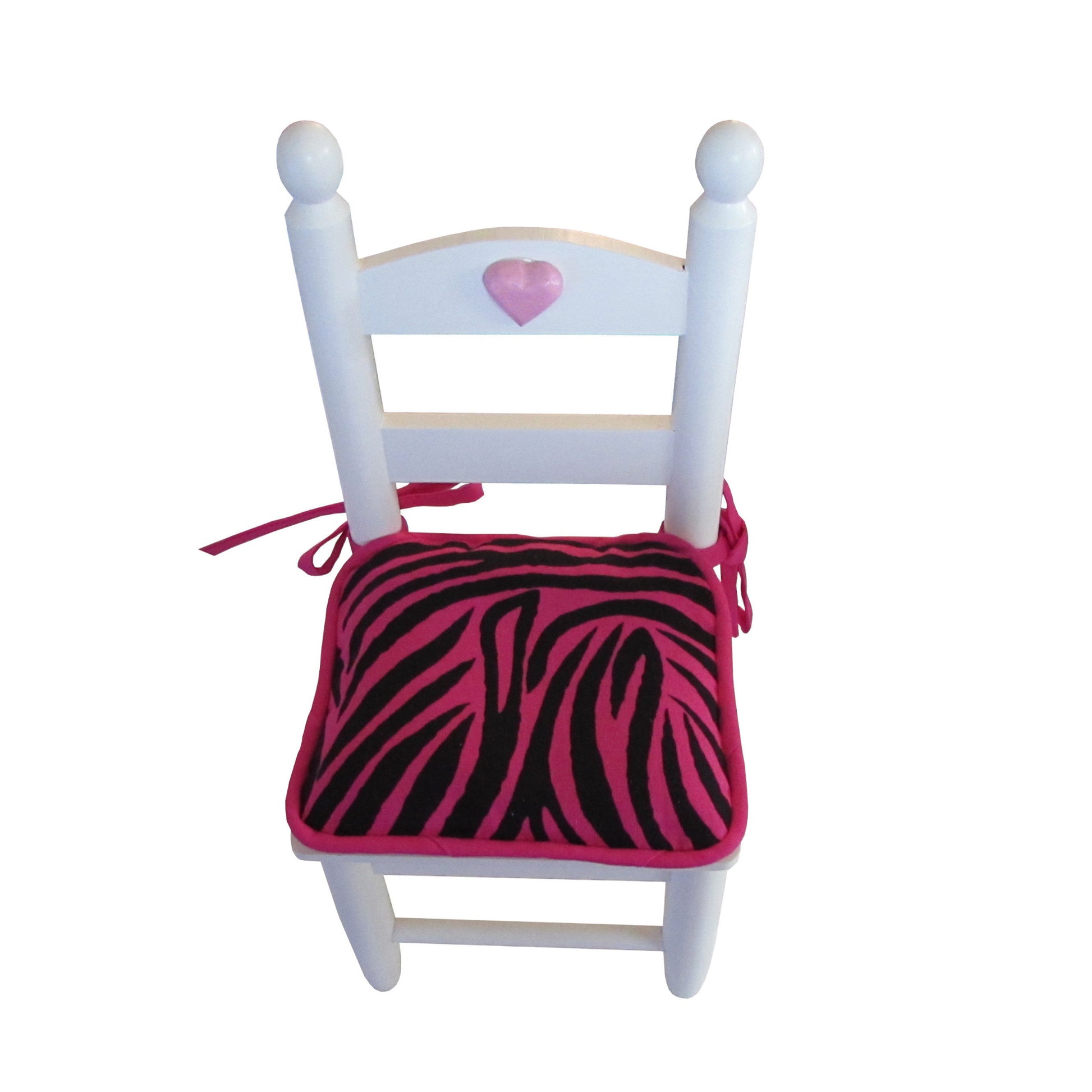Pink Zebra Print Doll Chair Cushion for 18-inch dolls Second view