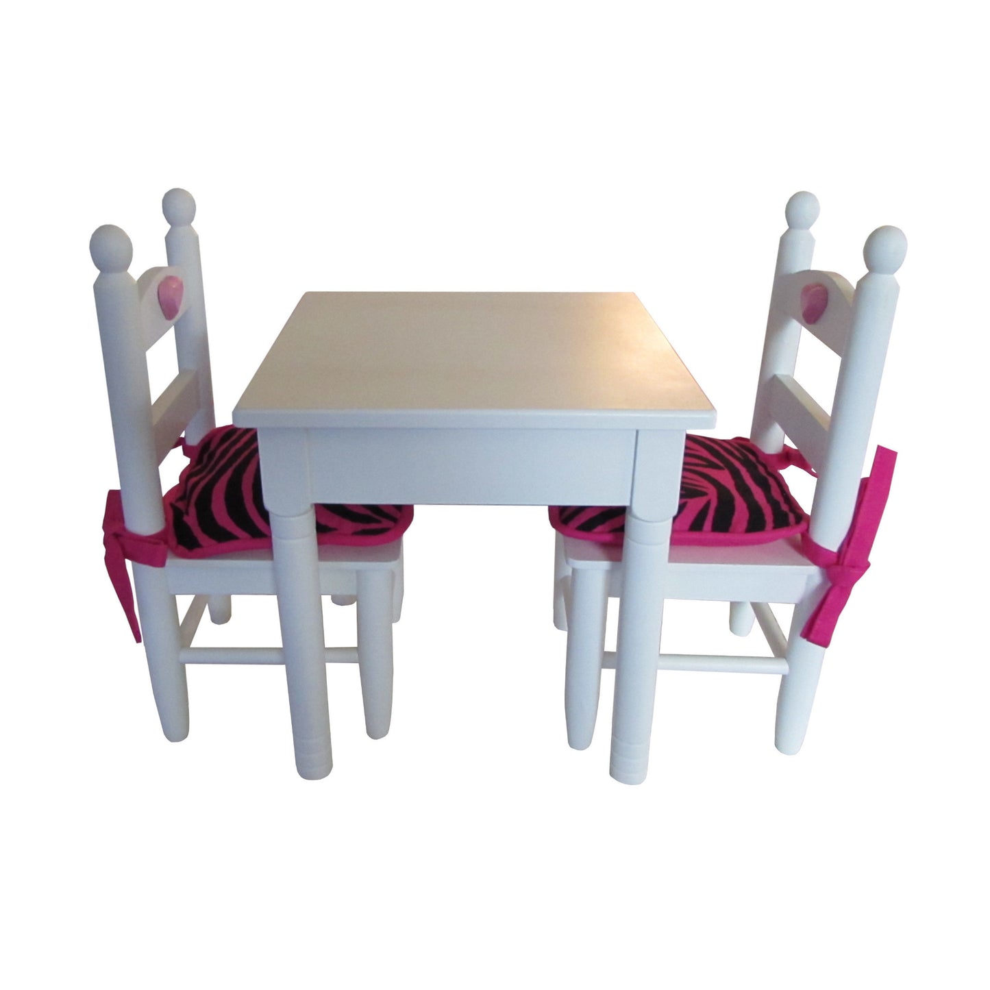 Pink Zebra Print Doll Chair Cushions for 18-inch dolls