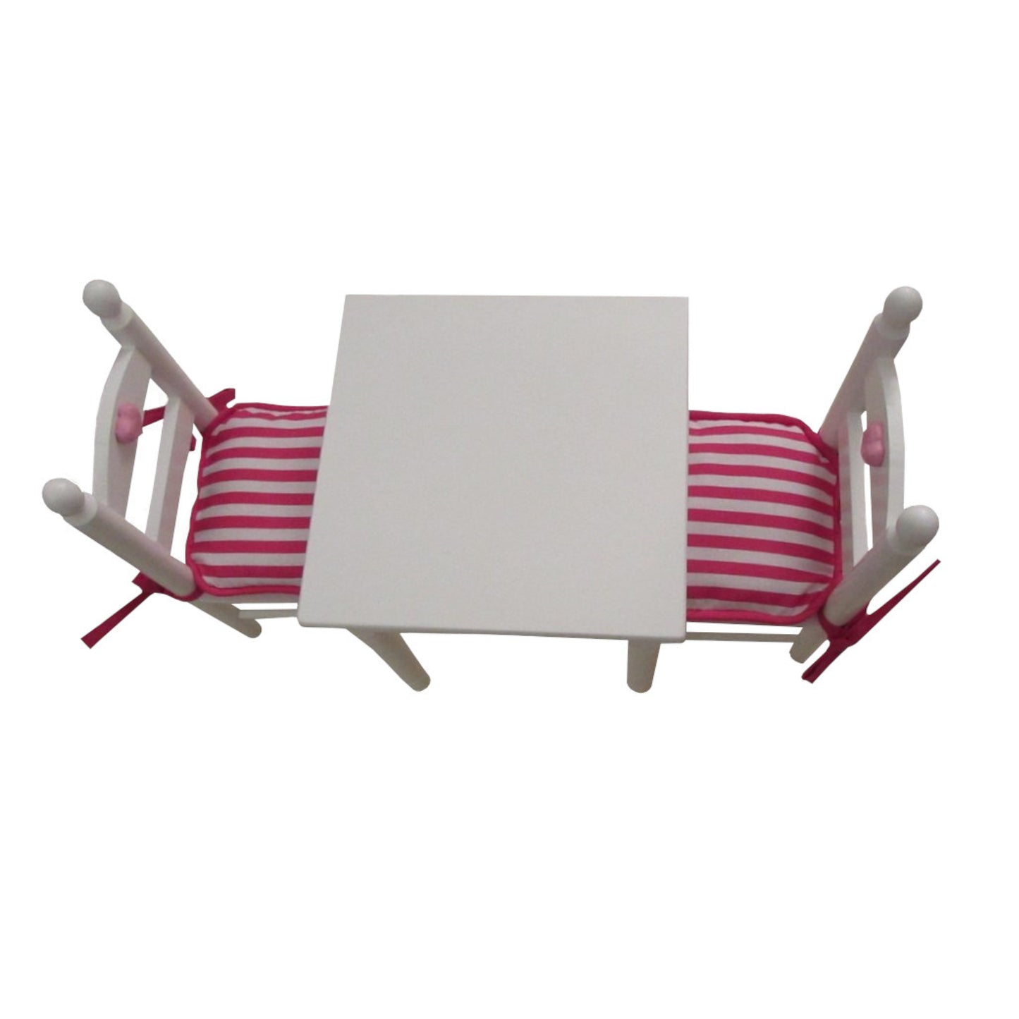 Pink and White Stripes Doll Chair Cushions for 18-inch dolls Second view