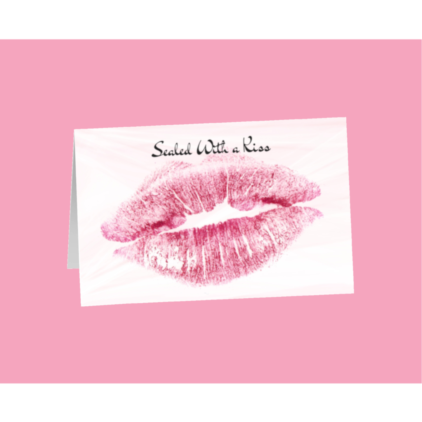 Sealed With a Kiss 8.5x5.5 Greeting Card