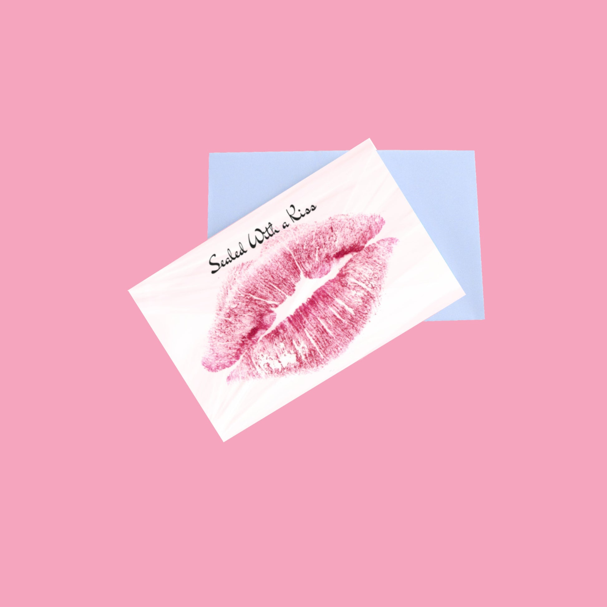 Sealed With a Kiss 8.5x5.5 Greeting Card and Envelope