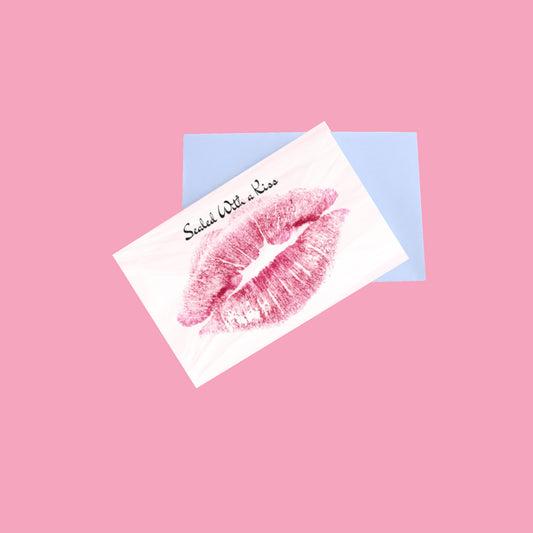 Sealed With a Kiss 8.5x5.5 Greeting Card and Envelope