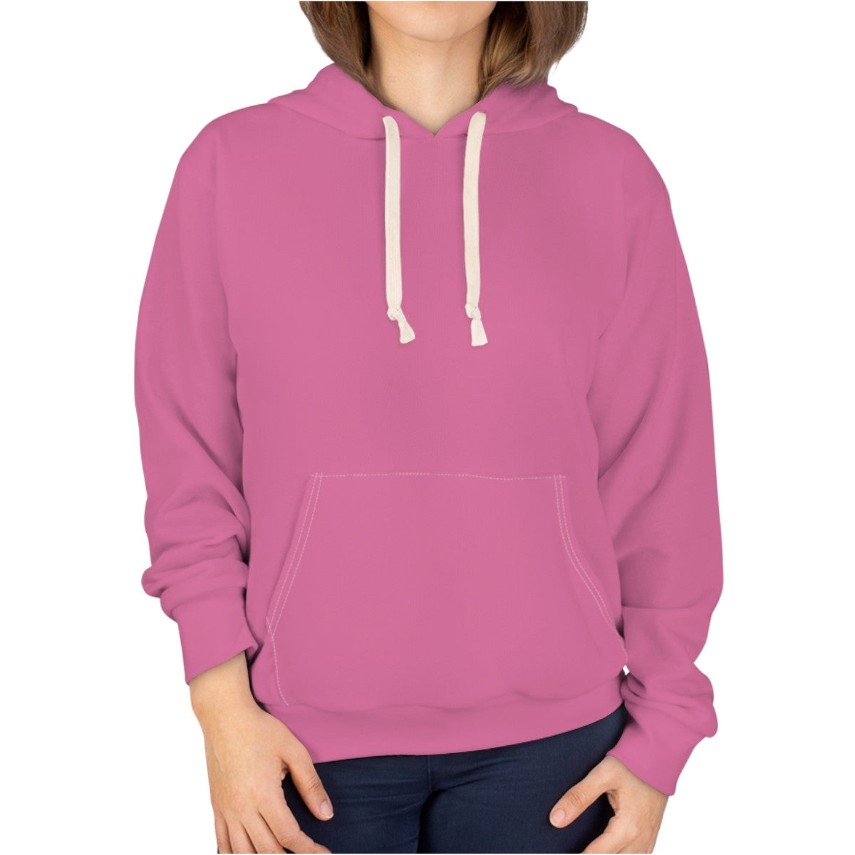 Solid Hot Pink Unisex Pullover Hoodie