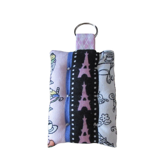 Striped Paris Print Mattress Key Chain