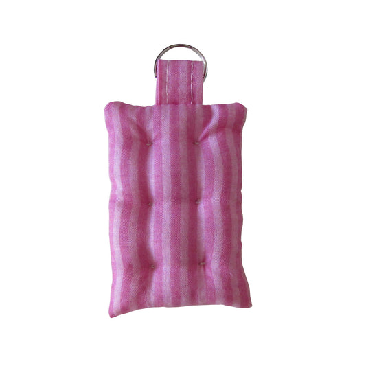 Striped Pink Print Mattress Key Chain