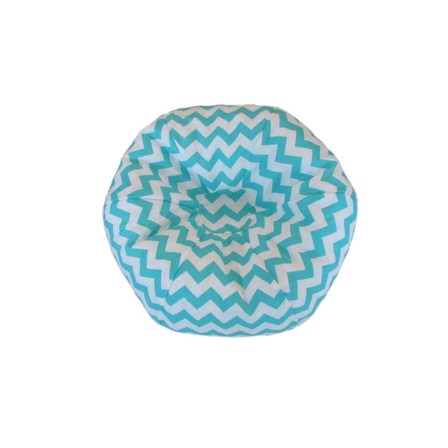 Turquoise Chevron Doll Bean Bag Chair for 18-inch dolls without doll