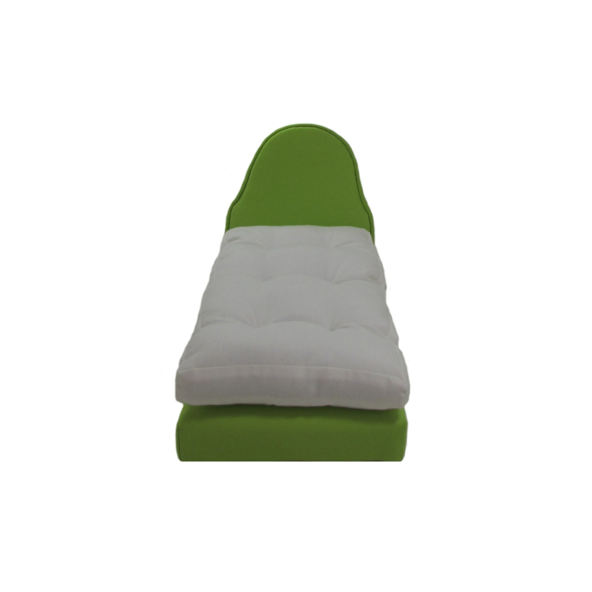 Upholstered Light Green Doll Bed for 11.5-inch and 12-inch dolls Second view