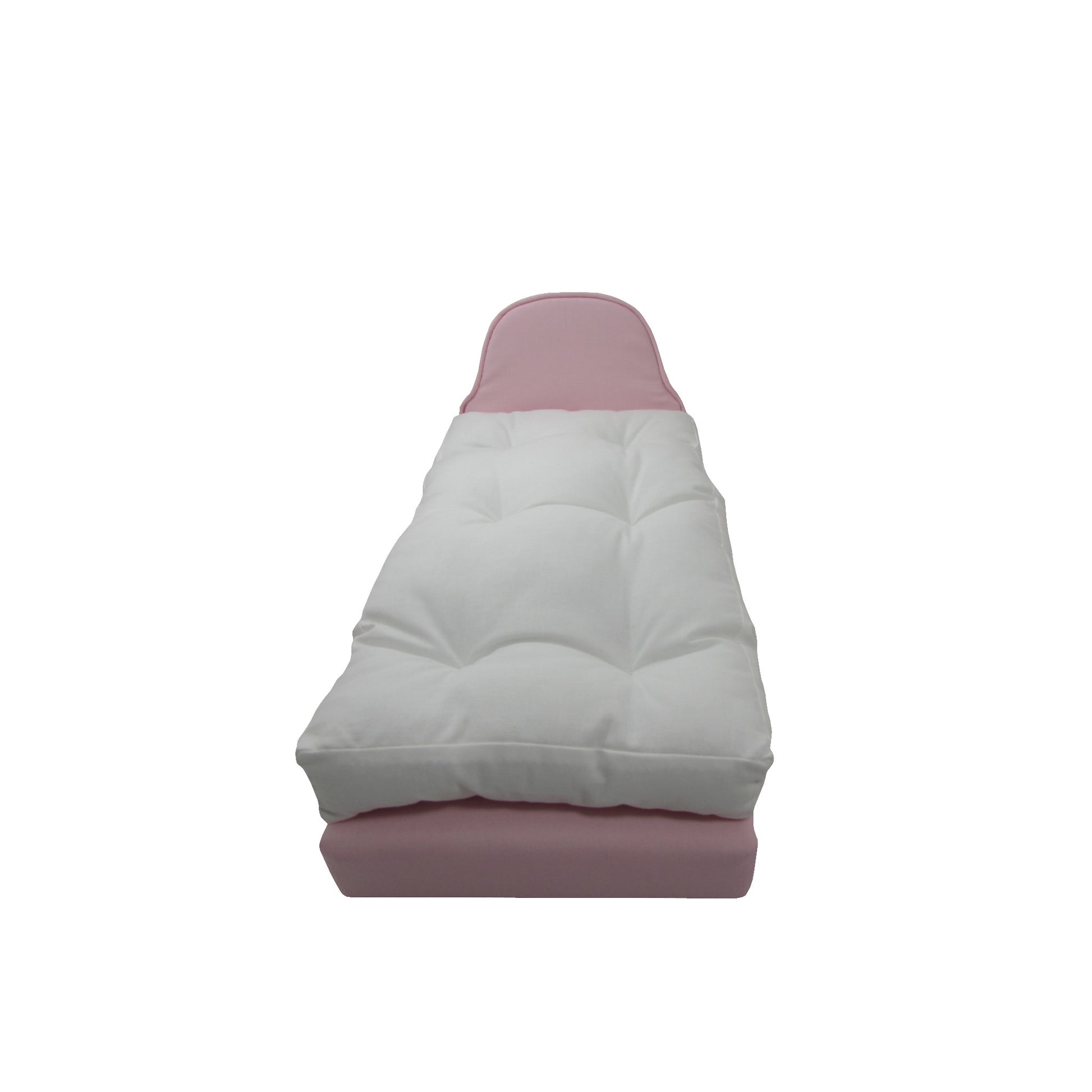 Upholstered Light Pink Doll Bed for 14.5-inch dolls Second view