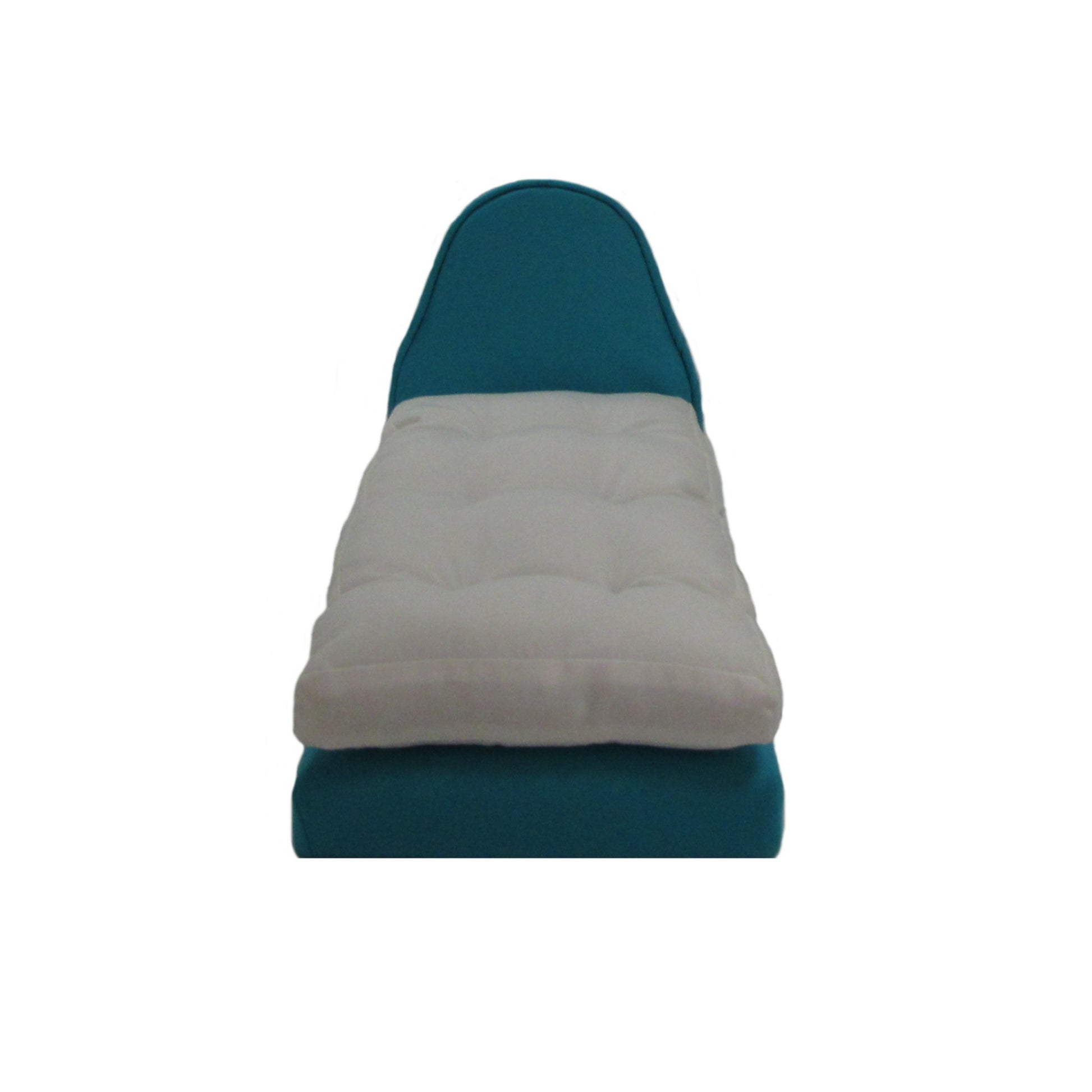 Upholstered Turquoise Doll Bed for 11.5-inch and 12-inch dolls Second view