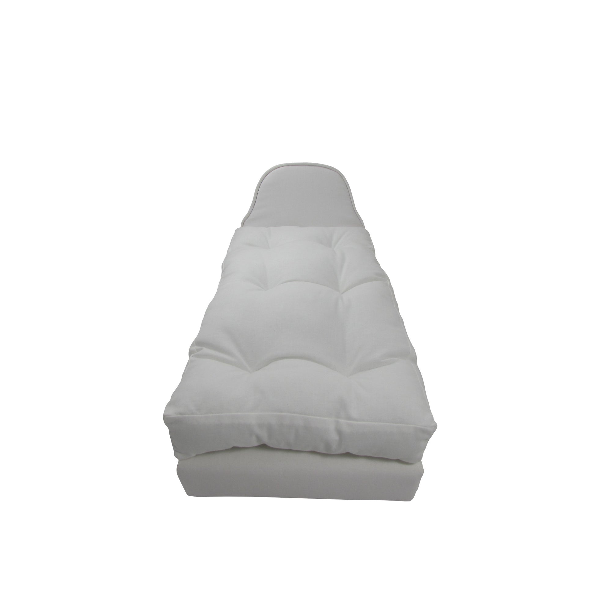 Upholstered White Doll Bed for 14.5-inch dolls Second view