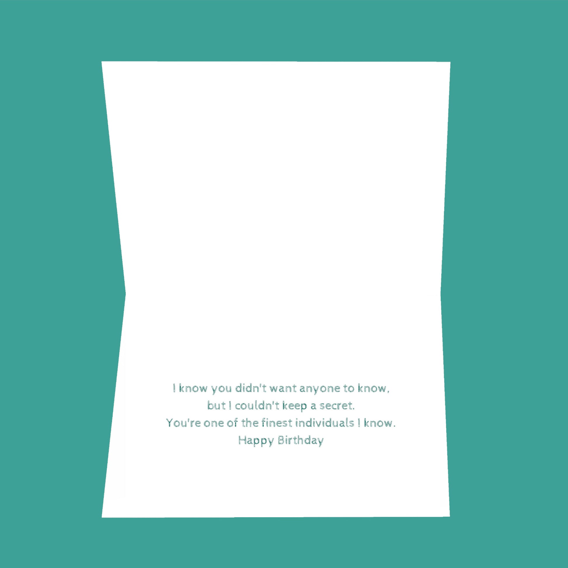 Wait one minute... 8.5x5.5 Open Greeting Card