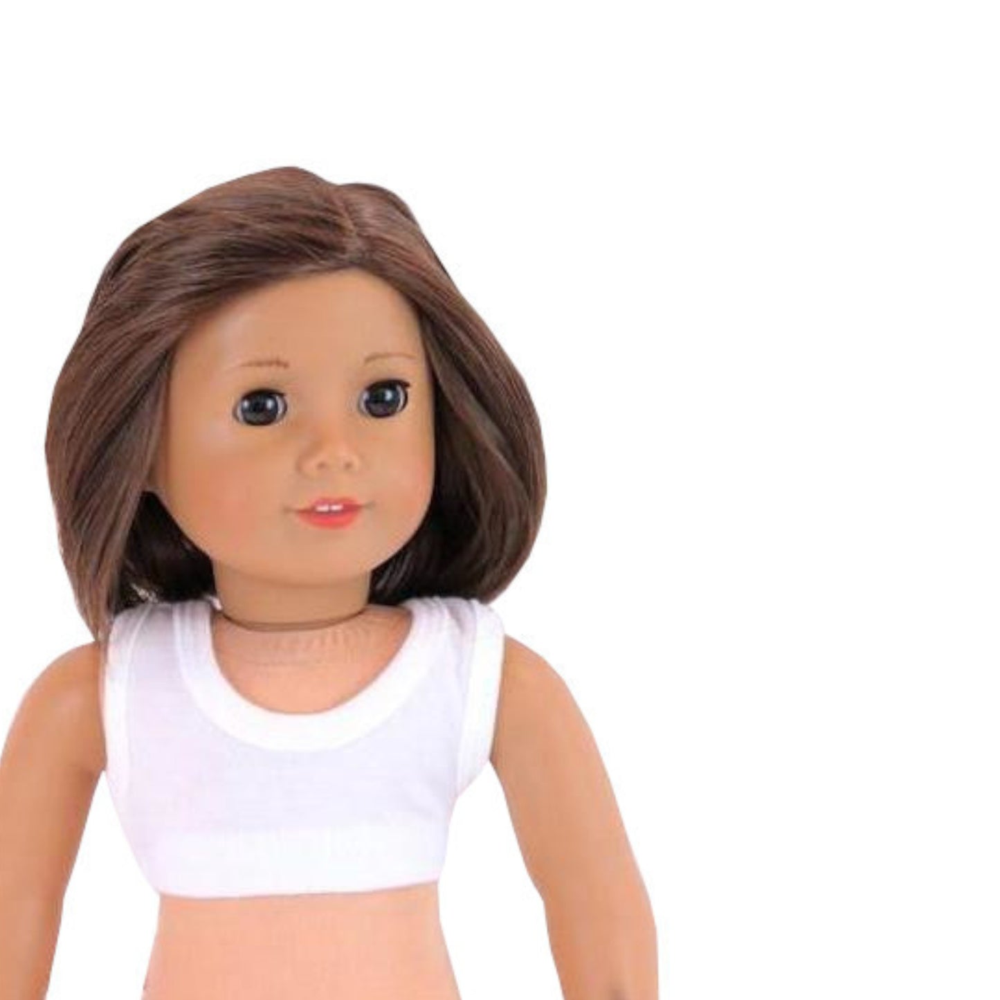 White Sports Bra for 18-inch Dolls
