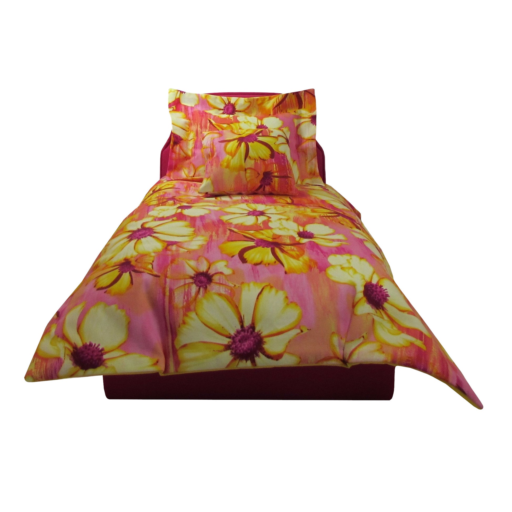 Yellow Floral Doll Bedding for 18-inch dolls Second view