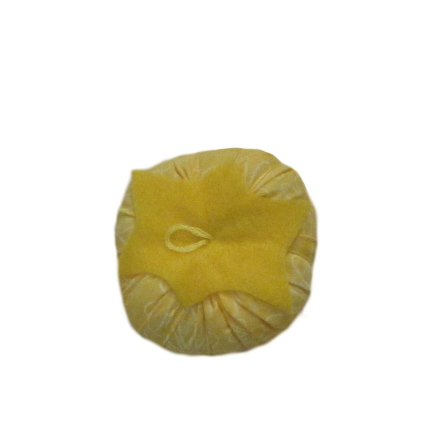 Yellow Top Floral Print Tomato Pincushion