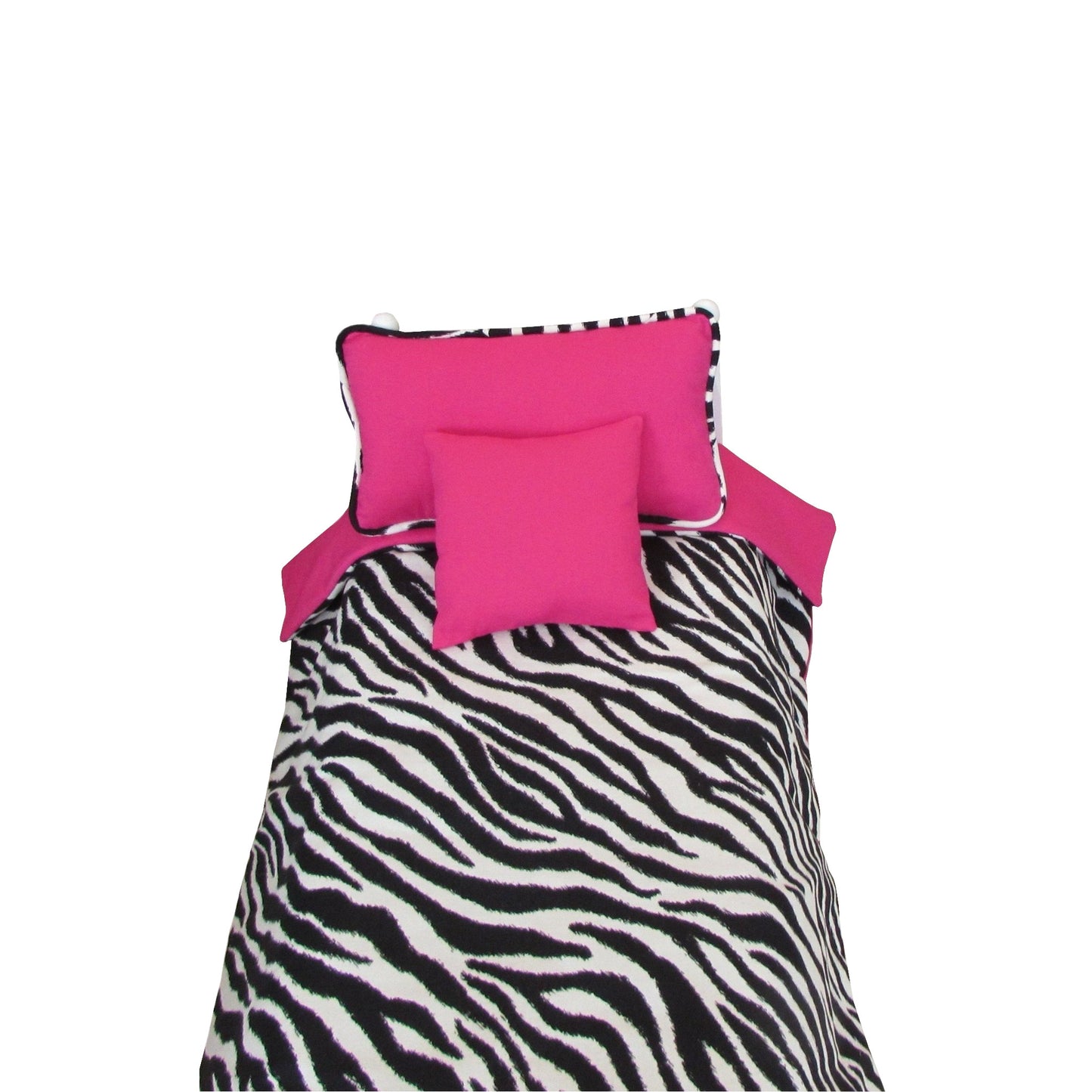 Zebra Doll Comforter Set for 18-inch dolls Up Close