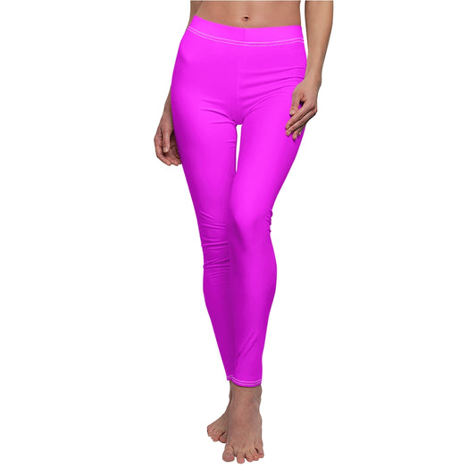 F21 Fuchsia Casual Leggings