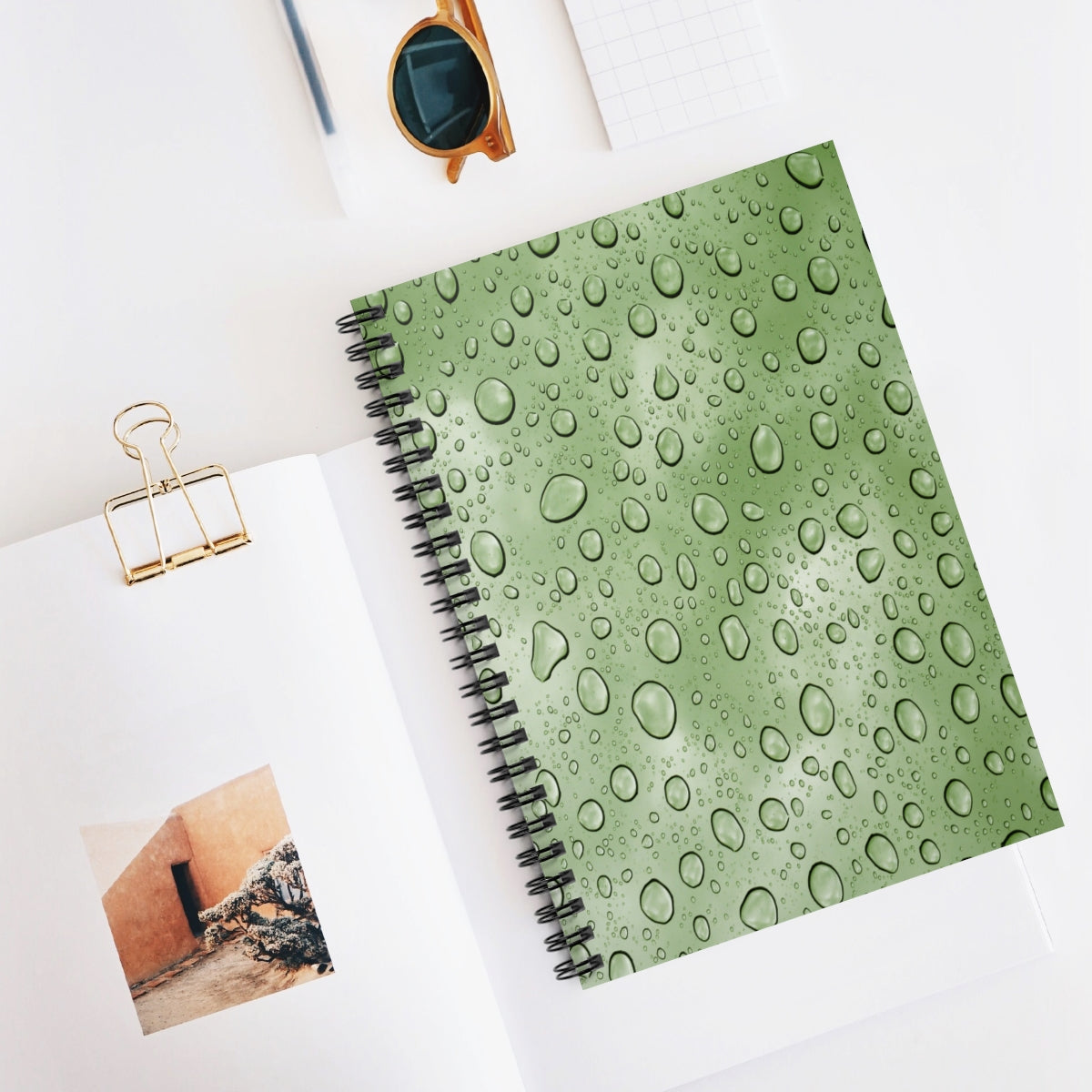 Green Spiral Ruled Line Notebook