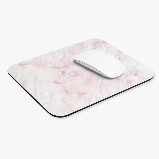 Pink Marble Rectangle Mouse Pad
