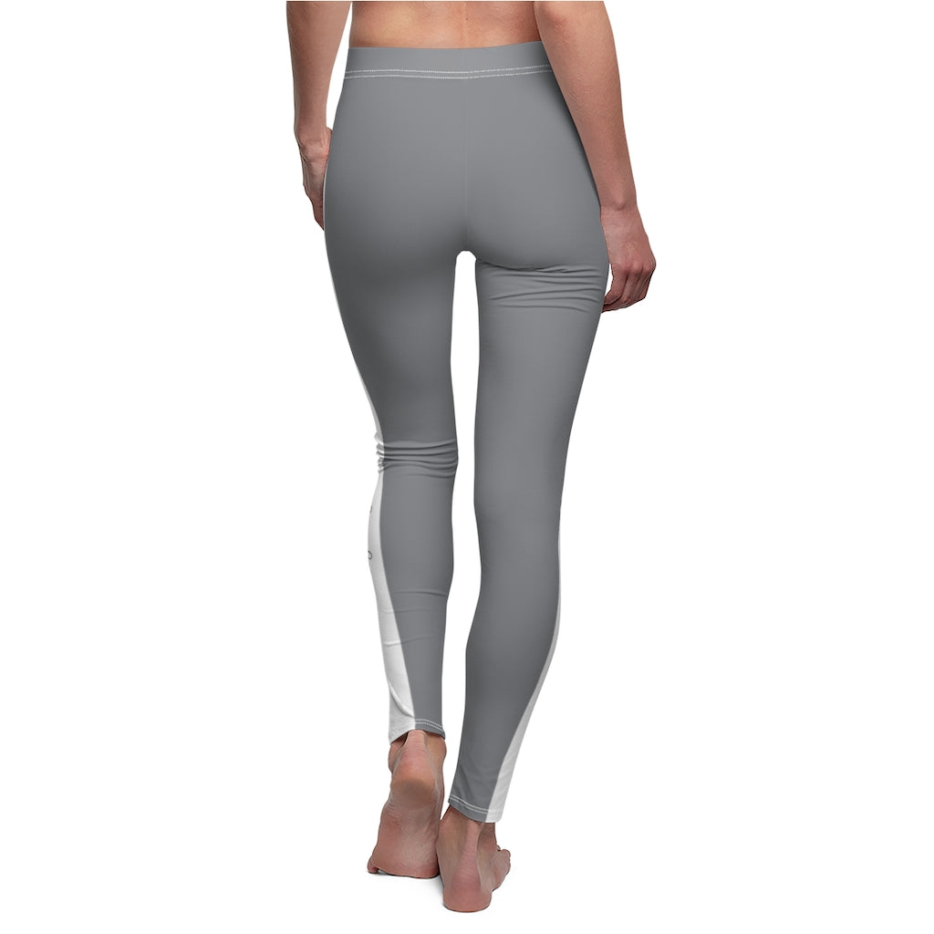Unapologetically Awesome Black/Grey White Stripe Casual Leggings