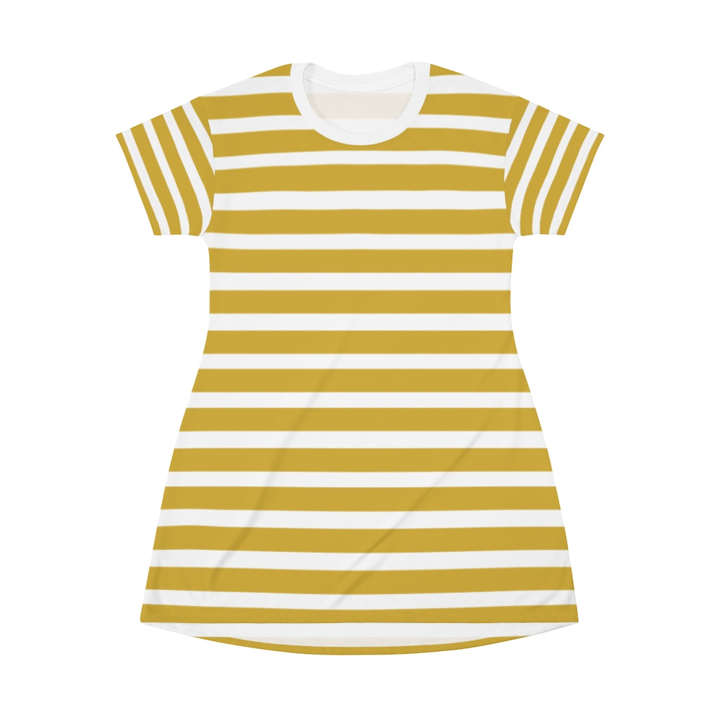 White MGH Stripes T-shirt Dress