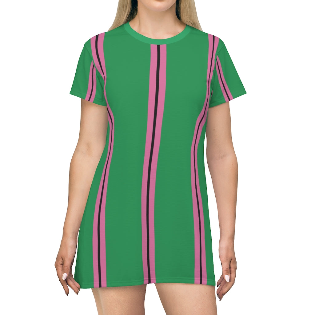 Solid KG SHP Stripes T-shirt Dress