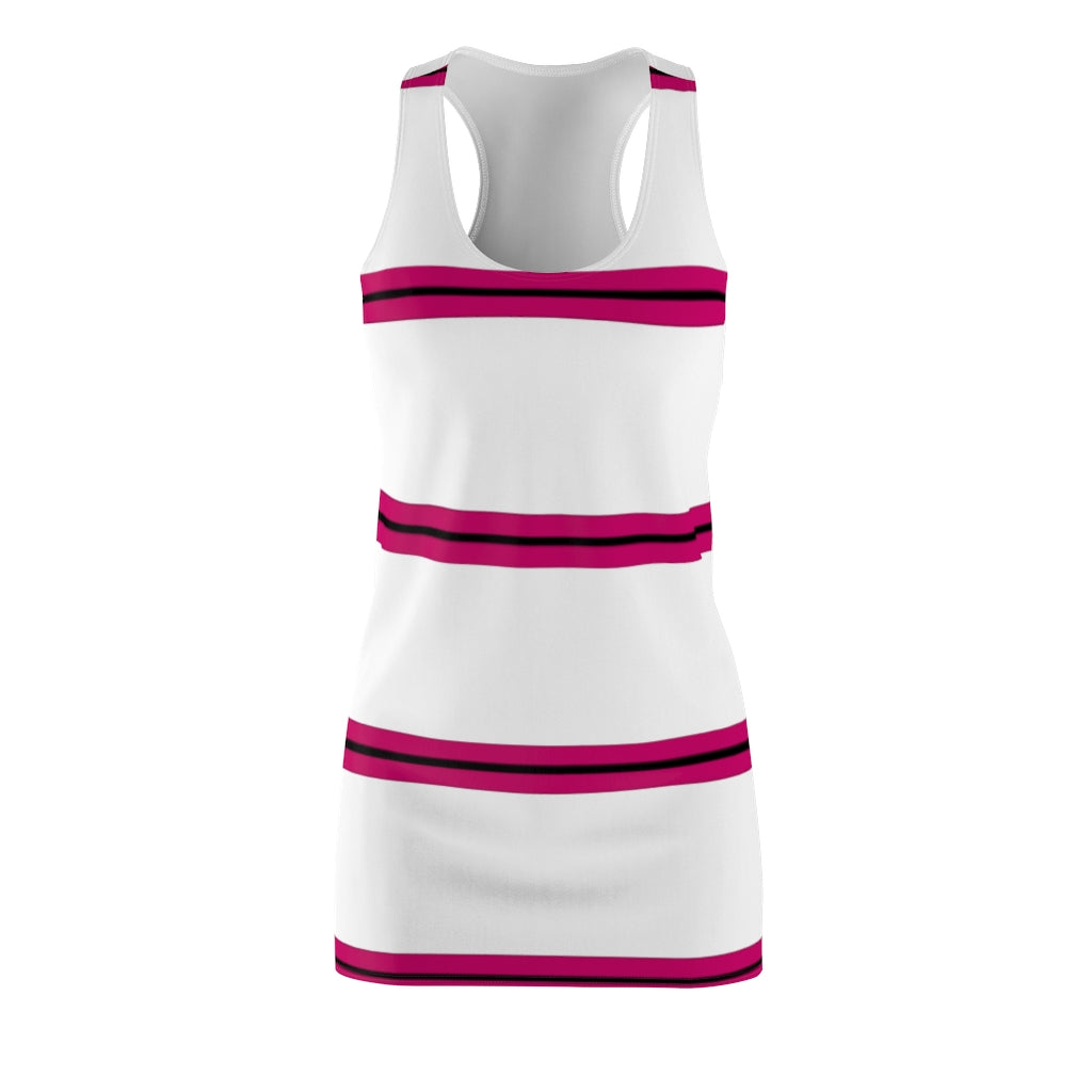 White PRH Stripes Racerback Dress