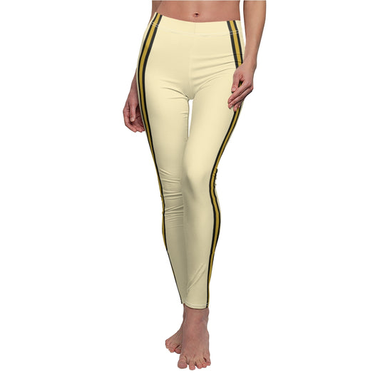 Lemon Meringue Triple BMG Stripes Casual Leggings