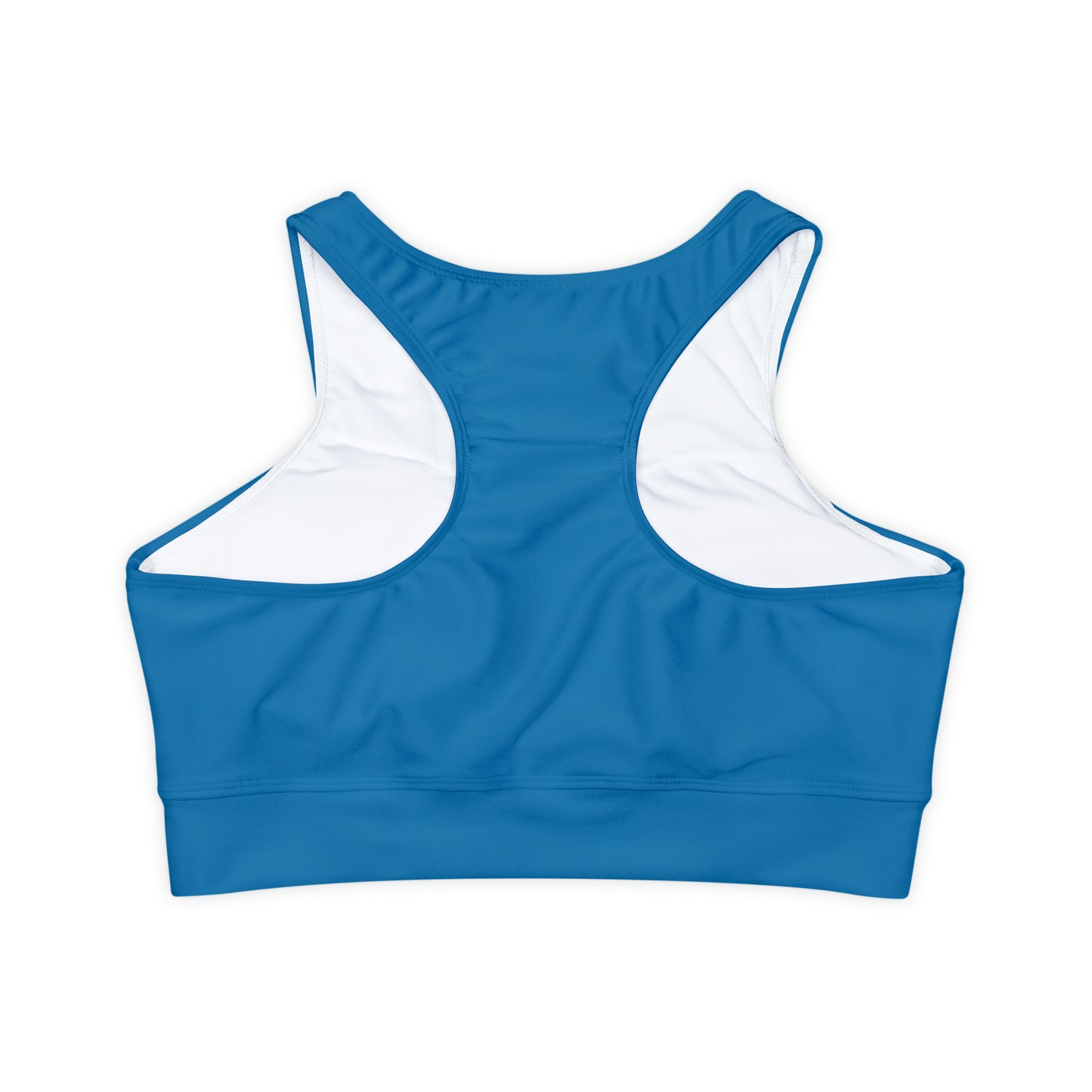 Solid Turquoise Fully Lined, Padded Sports Bra