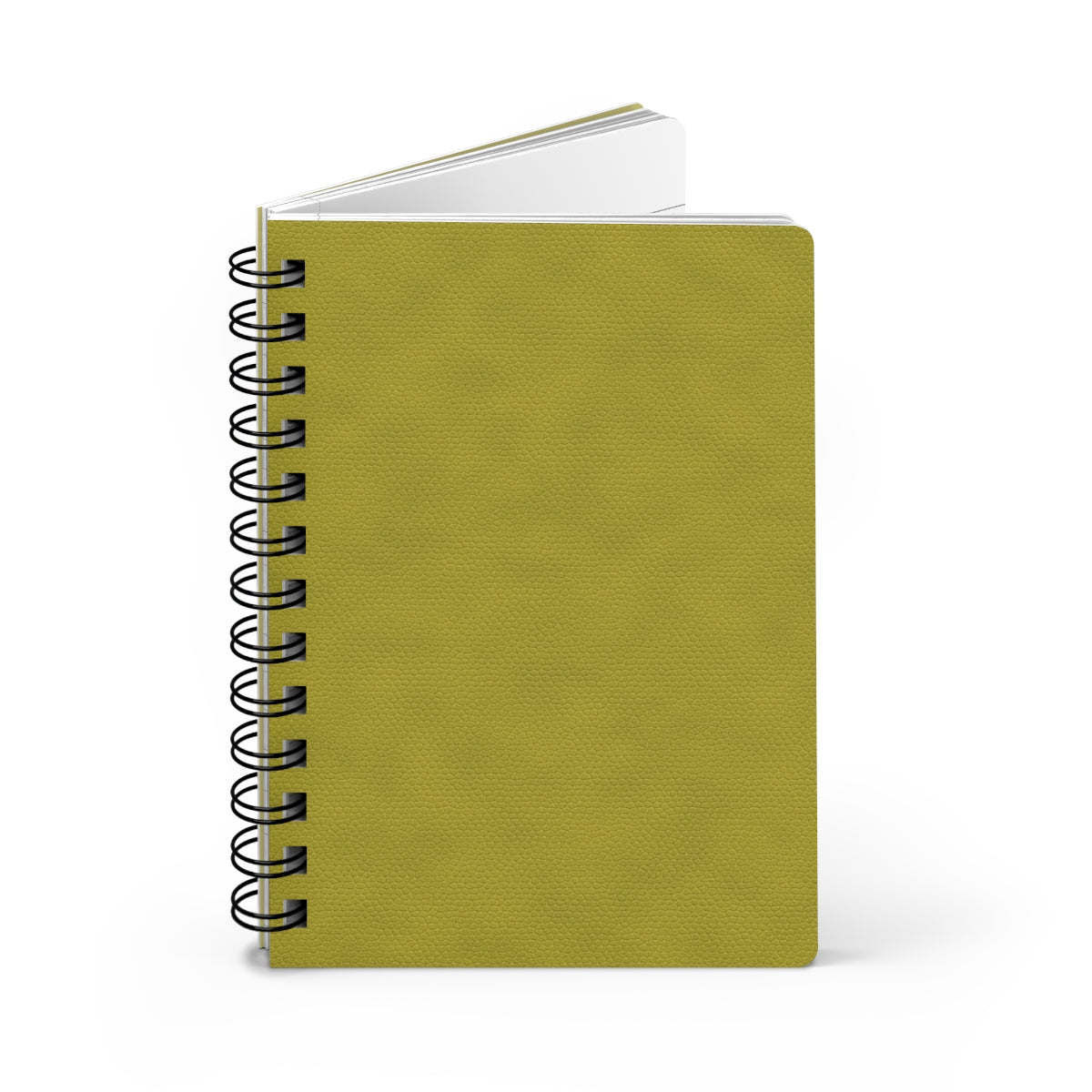 Yellow Leather Print Spiral Bound Journal