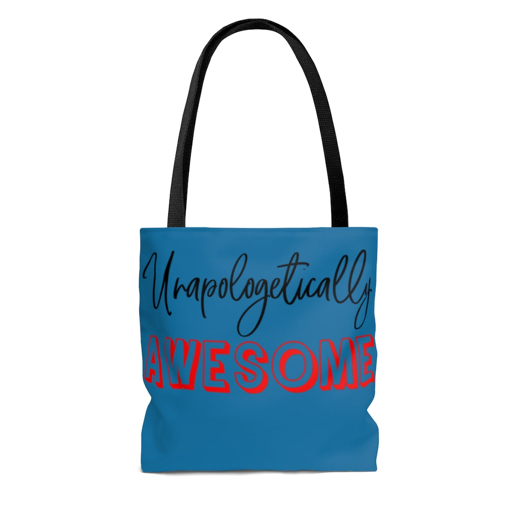 Unapologetically Awesome Solid Turquoise Tote Bag
