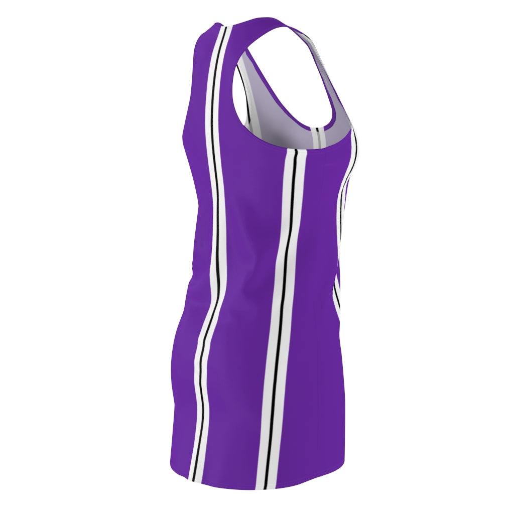 Grape BW Stripes Racerback Dress