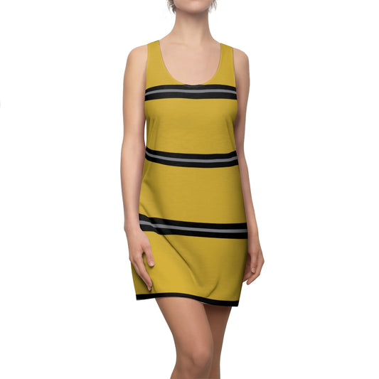 Metallic Gold BBGH Stripes Racerback Dress