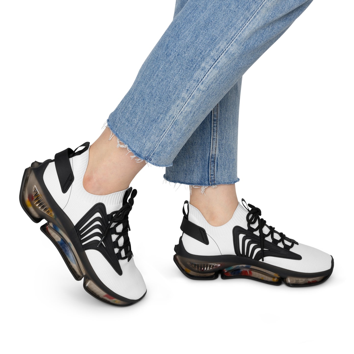 White Women's Mesh Sneakers