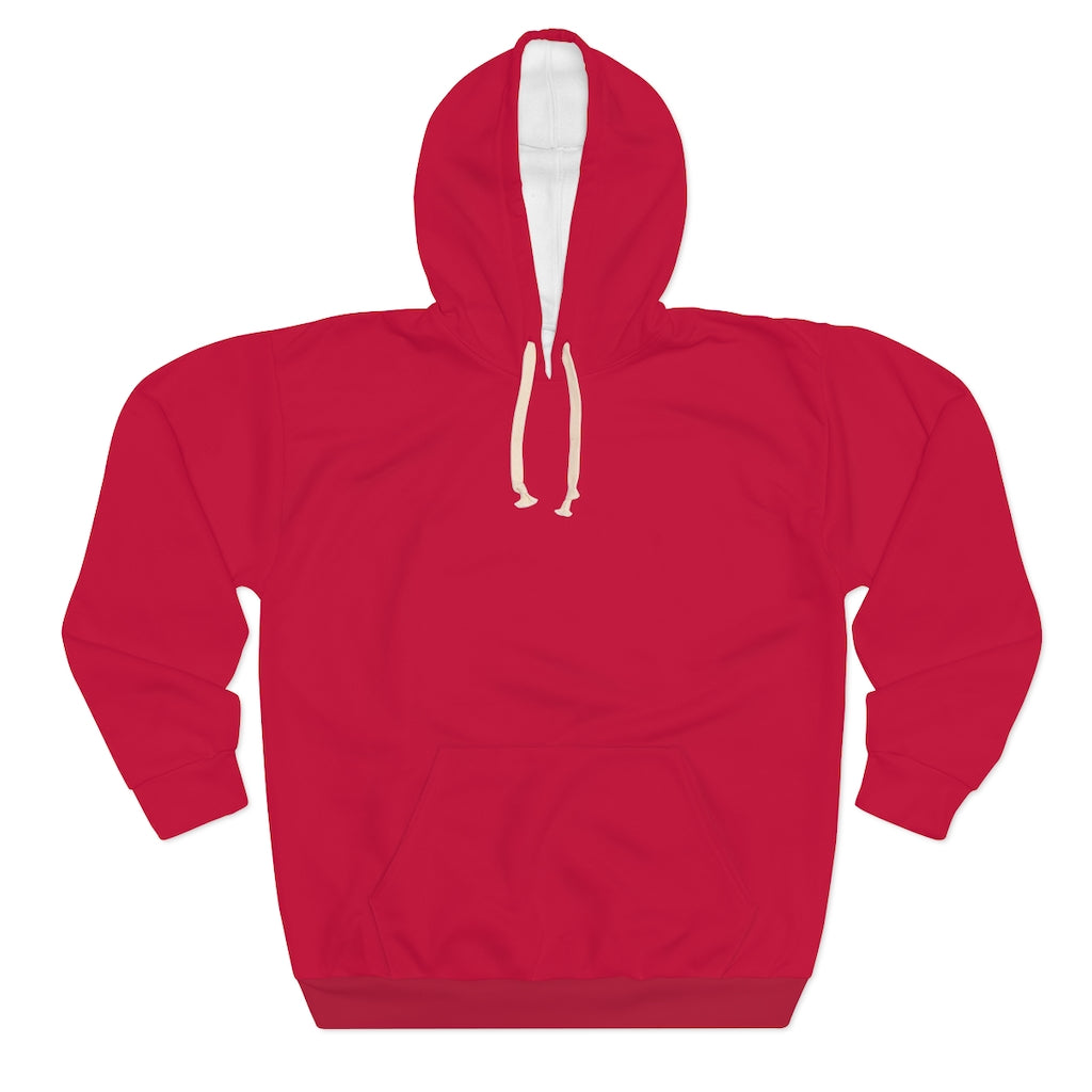 Solid Red Unisex Pullover Hoodie