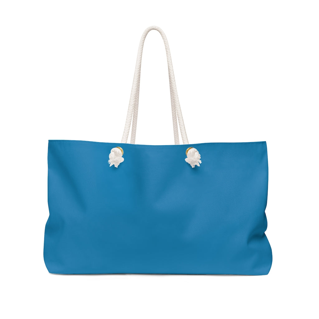 Solid Turquoise Weekender Bag