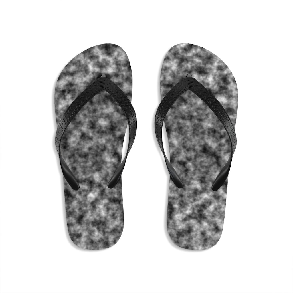 White and Black Clouds Unisex Flip-Flops
