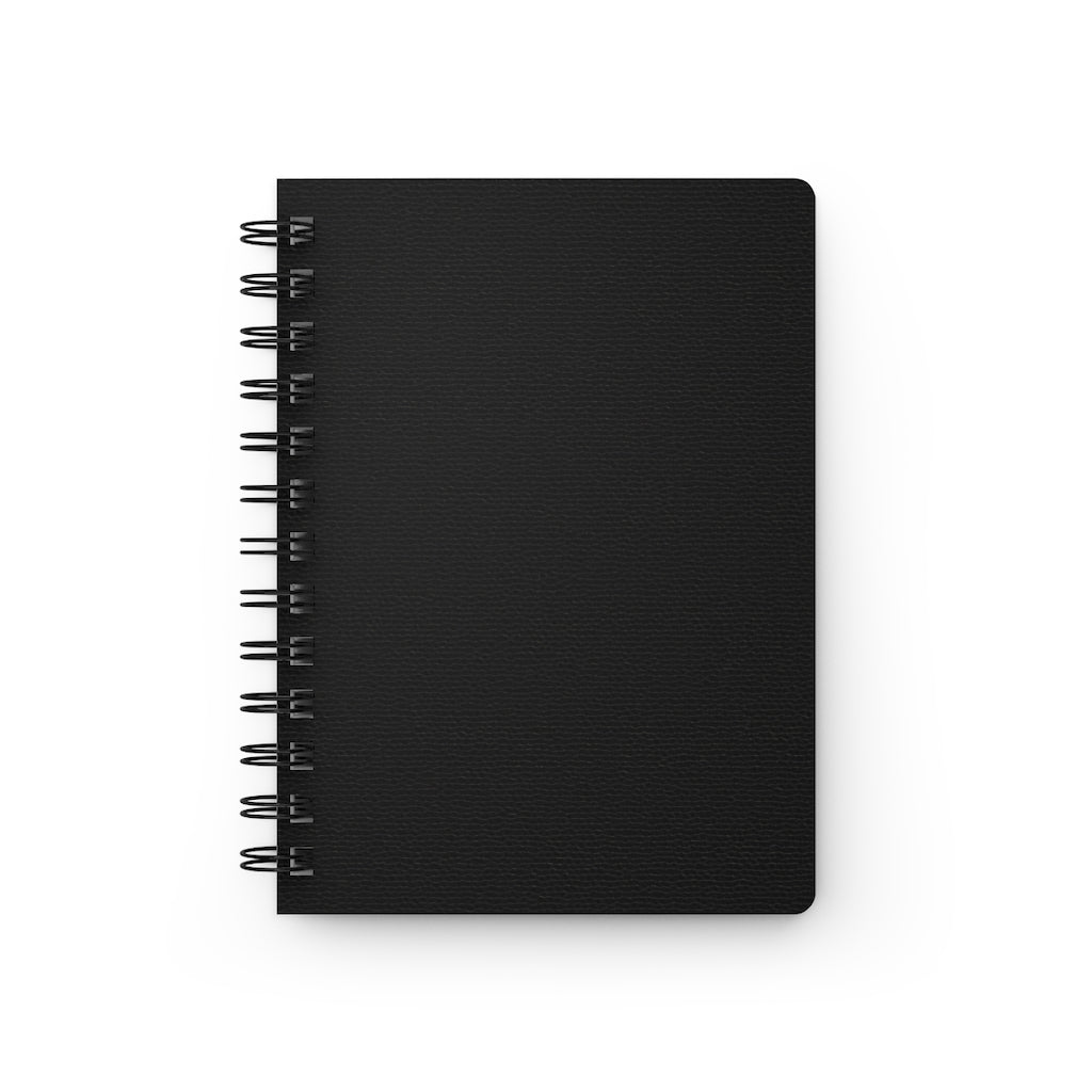 Black Leather Print Spiral Bound Journal
