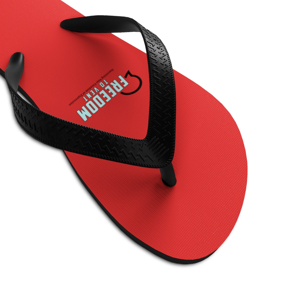 Freedom to Vent Red Unisex Flip-Flops