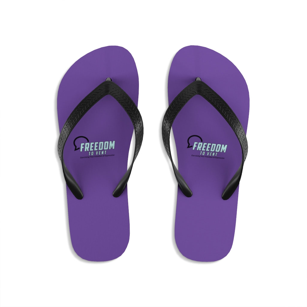 Freedom to Vent Unisex Purple Flip-Flops